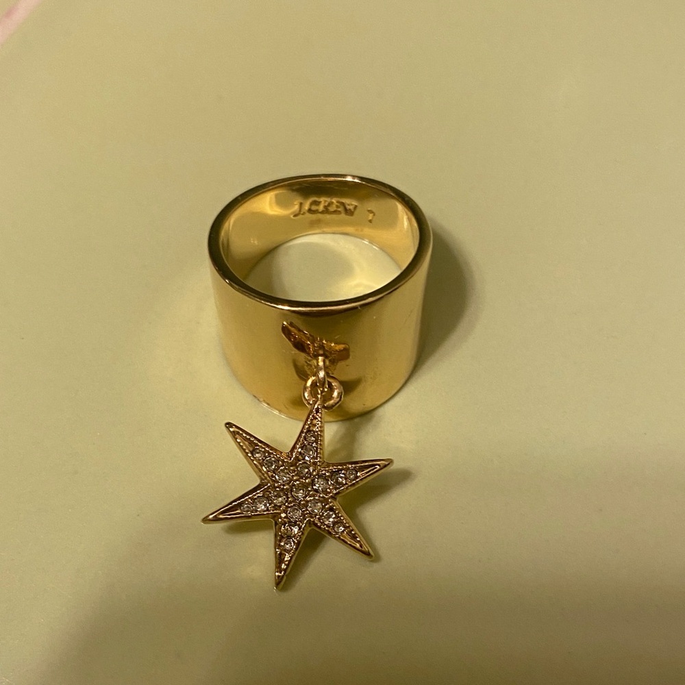 j Crew Sparkly Star Ring size 7